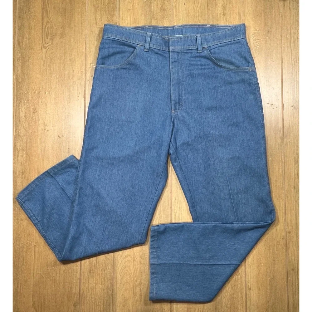 Wrangler Mens Straight Leg Light Wash Denim Jeans 85498LB 36x29